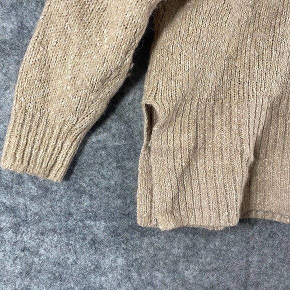 Madewell Sweater Small Beige Baxter Crew Neck Long Sleeve Alpaca Blend - Picture 6 of 10
